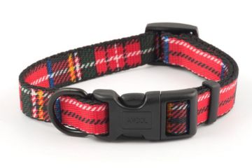 Picture of Ancol Red Tartan Polyester Adjustable Collar 8" - 12" x 1
