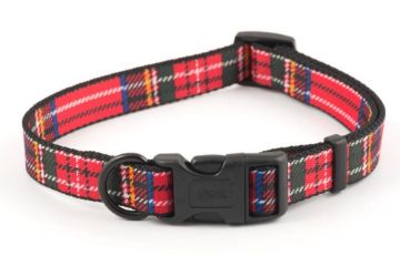 Picture of Ancol Red Tartan Polyester Adjustable Collar 10" - 20" x 1