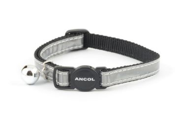Picture of Ancol Gloss Reflective Cat Collar - Silver x 3
