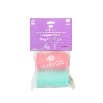 Picture of Adios Zero Plastic Poo Bags RAINBOW 2 x Rolls / 30 x Bags Non-Handle x 1