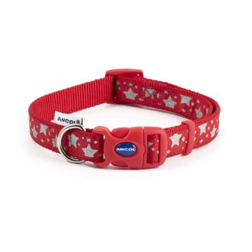 Picture of Ancol Reflective Stars Collar Red Medium x 1