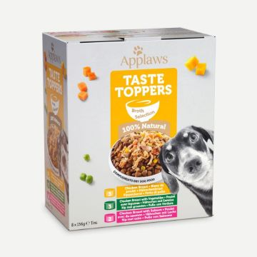 Picture of Applaws Taste Toppers Dog Cans Broth Selection 156g x 8