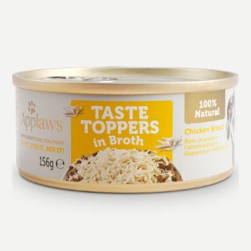 Picture of Applaws Taste Toppers Dog Cans Chicken in Broth 156g x 12