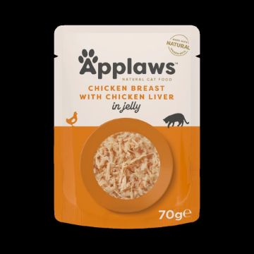 Picture of Applaws Cat Pouch Chicken & Liver in Jelly 70g x 16