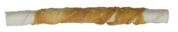 Picture of z [DISC] The Butcher Shop Co. 5" x 9-10mm White Twisted Stick Wrapped with Chicken 10pk x 1