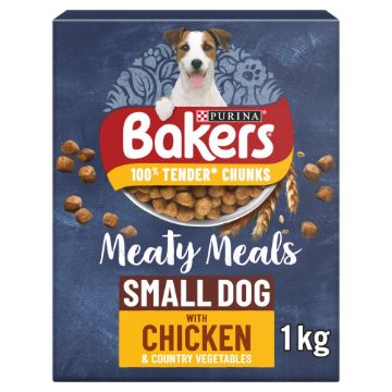 Picture of Bakers Complete Small Dog Meaty Meals - Chicken 1kg x 4