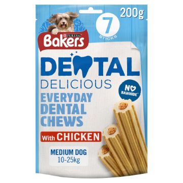 Picture of Bakers Dental Delicious - Medium Chicken 6 x 200g (7 Stick)