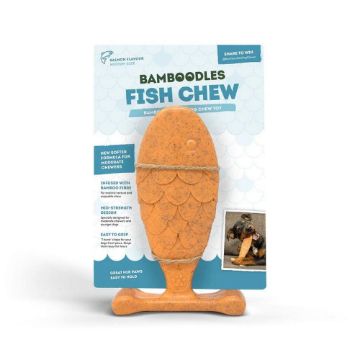 Picture of Bamboodles Fish Dog Chew Salmon Medium 7" x 1