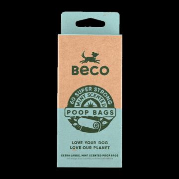 Picture of Beco Poop Bags Mint Scented 60 Bags (4 x 15 Bag Rolls) x 1