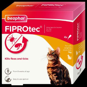 Picture of Beaphar FIPROtec Cat Flea Drops 4 Tube x 1