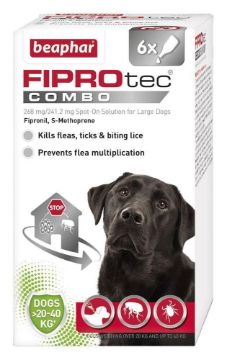 Picture of Beaphar FIPROtec COMBO Large Dog Spot On 6 Tube x 1