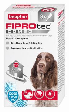 Picture of Beaphar FIPROtec COMBO Medium Dog Spot On 3 Tube x 1
