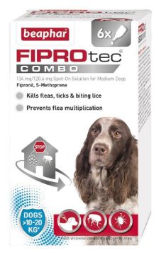 Picture of Beaphar FIPROtec COMBO Medium Dog Spot On 6 Tube x 1