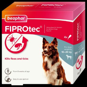 Picture of Beaphar FIPROtec Medium Dog Flea Drops 4 Tube x 1