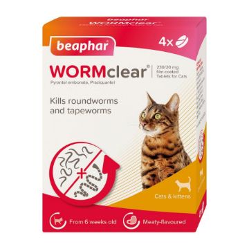 Picture of Beaphar Worm Clear Cats & Kittens 4 tab x 1