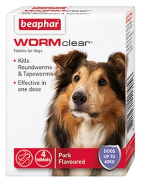 Picture of Beaphar Worm Clear Large Dog 4 tab x 1