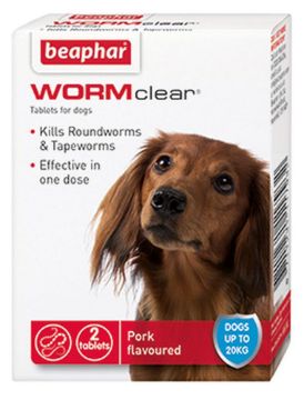 Picture of Beaphar Worm Clear Small Dog 2 tab x 1