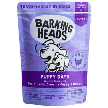 Picture of Barking Heads Dog Pouch - Puppy Days 300g x 10