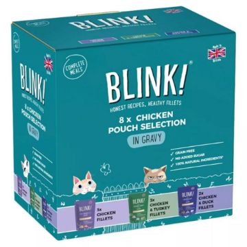 Picture of Blink! Cat Pouch Chicken in Gravy 85g 8pk x 3