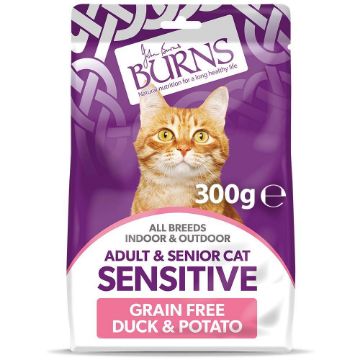 Picture of Burns Cat Adult & Senior Sensitive GRAIN FREE Duck & Potato 300g x 1
