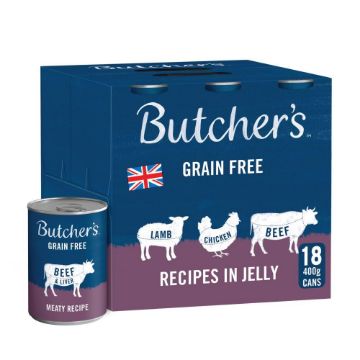 Picture of Butcher's Dog Cans Meaty Recipes in Jelly 400g x 18