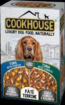 Picture of COOKHOUSE Dog Pouch Terrines Tuna & Carrot / Tuna & Pumpkin 100g 6pk x 6