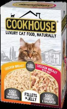 Picture of COOKHOUSE Cat Pouch Multipack Chicken Fillets in Jelly 70g 6pk x 6