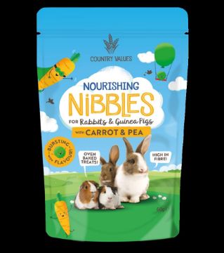 Picture of Country Values Nourishing Nibbles Carrot & Pea Treats 60g x 8