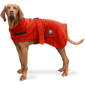 Picture of * Danish Design Towelling Dog Robe 70cm Red x 1