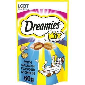Picture of Dreamies Cat Treat Mix Salmon & Cheese 60g x 8