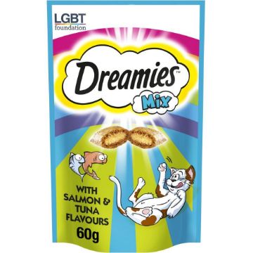 Picture of Dreamies Cat Treat Mix Salmon & Tuna 60g x 8