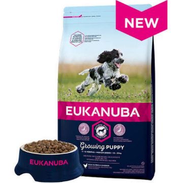 Picture of Eukanuba Puppy Medium Breed Chicken 12kg