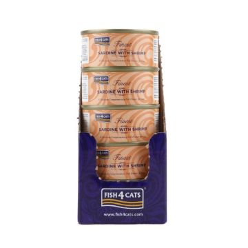Picture of Fish4Cats Cans Sardine with Shrimp 70g x 10