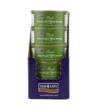 Picture of Fish4Cats Cans Tuna Fillet with Green Lipped Mussel 70g x 10