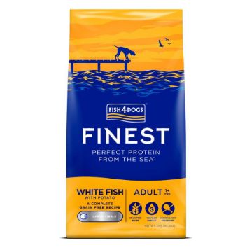 Picture of Fish4Dogs Finest Adult White Fish Large Kibble 12kg (NEW)