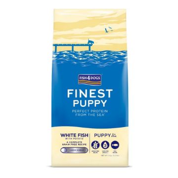 Picture of Fish4Dogs Finest Puppy White Fish Large Kibble 6kg (NEW)