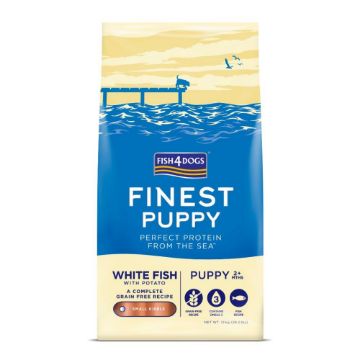 Picture of Fish4Dogs Finest Puppy White Fish Small Kibble 12kg (NEW)