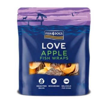 Picture of Fish4Dogs Apple Fish Wraps 90g x 10