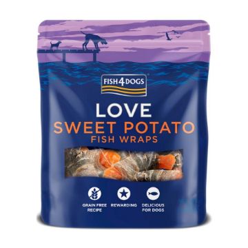 Picture of Fish4Dogs Sweet Potato Fish Wraps 100g x 10