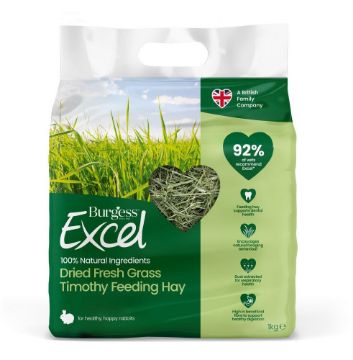Picture of Excel Feeding Hay Dried Fresh Grass 100% Timothy Hay 1kg x 4