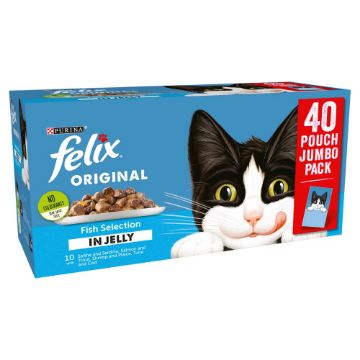 Picture of Felix Pouch Original Fish Selection in Jelly 85g 40pk