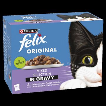 Picture of Felix Pouch Original Mixed Selection in Gravy 85g 12-Pack x 4