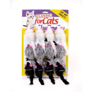 Picture of Classic 3.5" Furry Mouse Cat Toy x 12 Tub