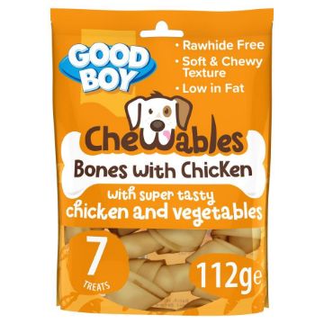 Picture of Good Boy Chewables Chicken Bone Mini 7pk x 10
