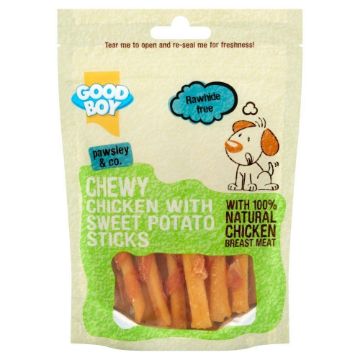 Picture of Good Boy Pawsley & Co. Dog Treats Chewy Chicken & Sweet Potato Sticks 90g x 10