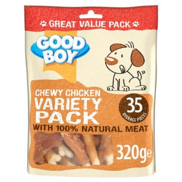 Picture of Good Boy Pawsley & Co. Dog Treats - Chewy Chicken Variety Pack 350g x 3