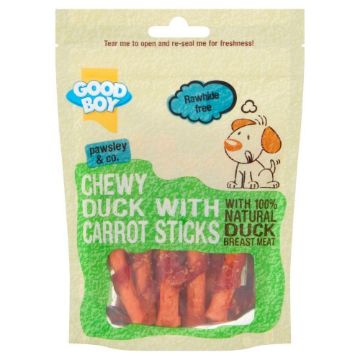 Picture of Good Boy Pawsley & Co. Dog Treats Chewy Duck & Carrot Sticks 90g x 10