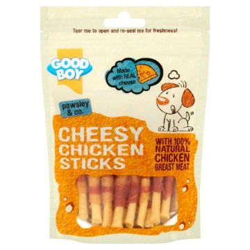 Picture of Good Boy Pawsley & Co. Dog Treats Cheeesy Chicken Sticks 80g x 10