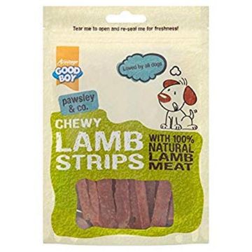 Picture of Good Boy Pawsley & Co. Dog Treats - Chewy Lamb Strips 80g x 8