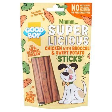 Picture of Good Boy Superlicious Chicken, Broccoli & Sweet Potato STICKS 100g x 12